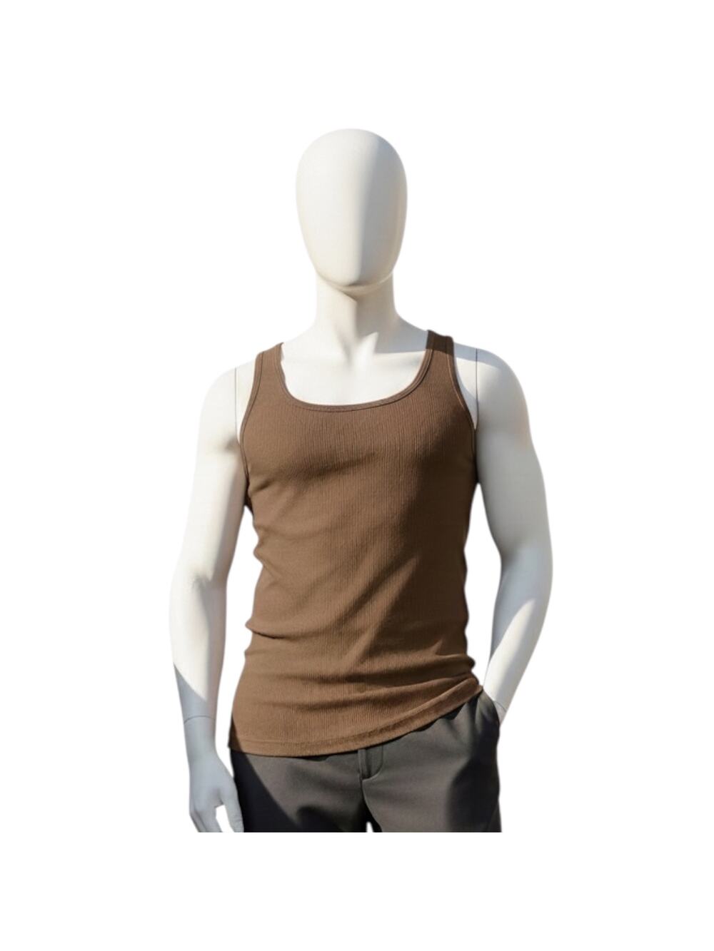 Andrew Christian Beater Tank Tan Large